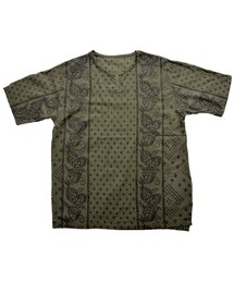 キーネックプルオーバー 半袖 Tシャツ ゆったり オーバーサイズ