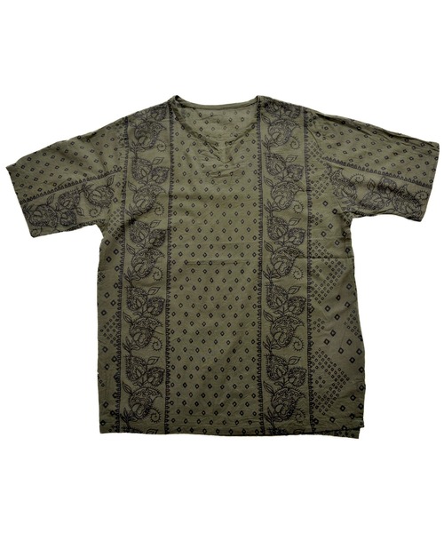 MARAI(マーライ)の「キーネックプルオーバー 半袖 Tシャツ ゆったり オーバーサイズ(Tシャツ/カットソー・レディース・A/B/C/D/F/G/I/H・FREE)」の3枚目の写真