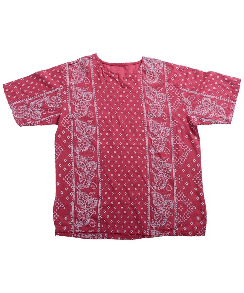 MARAI(マーライ)の「キーネックプルオーバー 半袖 Tシャツ ゆったり オーバーサイズ(Tシャツ/カットソー・レディース・A/B/C/D/F/G/I/H・FREE)」の4枚目の写真
