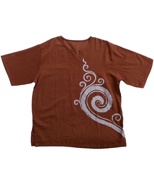 MARAI(マーライ)の「キーネックプルオーバー 半袖 Tシャツ ゆったり オーバーサイズ(Tシャツ/カットソー・レディース・A/B/C/D/F/G/I/H・FREE)」の5枚目の写真