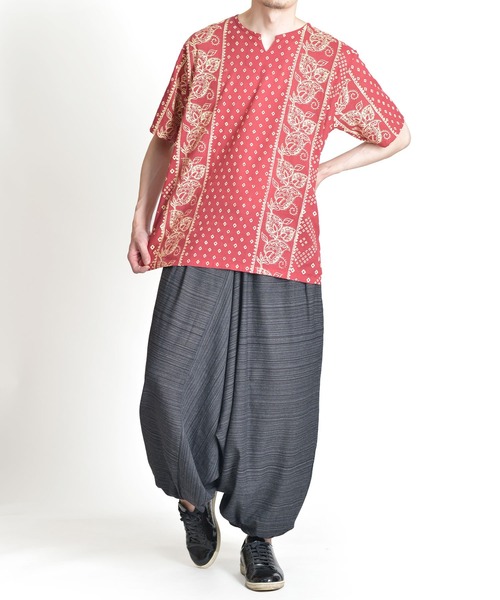 MARAI(マーライ)の「キーネックプルオーバー 半袖 Tシャツ ゆったり オーバーサイズ(Tシャツ/カットソー・レディース・A/B/C/D/F/G/I/H・FREE)」の16枚目の写真