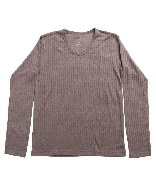 MARAI(マーライ)の「Vネック 長袖 カットソー Tシャツ 無地 ロングスリーブ(Tシャツ/カットソー・レディース・ワイン/ブラウン系/ネイビー系/チャコール/ブルー/グリーン/ホワイト/グレー/レッド/ネイビー/アクア/ピンク/ブラック・MEDIUM/X-LARGE/LARGE)」の21枚目の写真