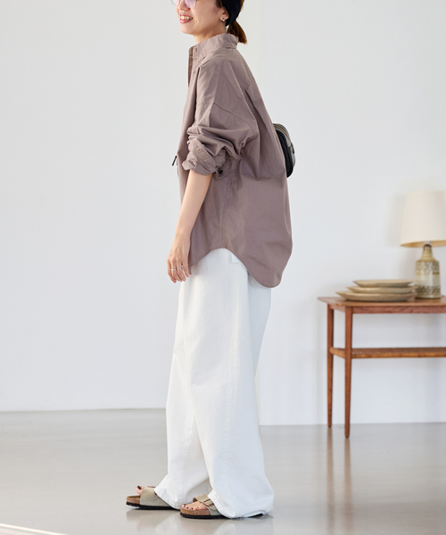 FRAMeWORK(フレームワーク)の「≪追加≫コットンレギュラーカラーシャツ 3(シャツ/ブラウス・レディース・サックスブルー/ライトイエロー/スミクロ/モカ/ホワイト・FREE)」の16枚目の写真