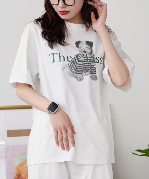 ROOPTOKYO(ループトウキョウ)の「ドッグプリント半袖Tシャツ 秋物 秋服 2026年秋冬(Tシャツ/カットソー・レディース・ライトグレー/ホワイト・FREE)」の16枚目の写真