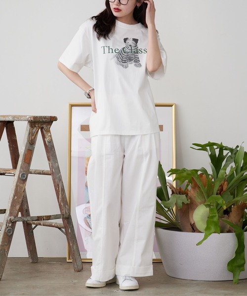 ROOPTOKYO(ループトウキョウ)の「ドッグプリント半袖Tシャツ 秋物 秋服 2026年秋冬(Tシャツ/カットソー・レディース・ライトグレー/ホワイト・FREE)」の21枚目の写真