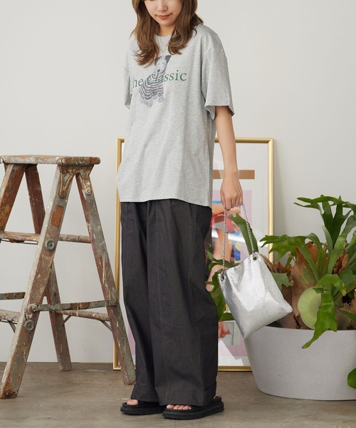 ROOPTOKYO(ループトウキョウ)の「ドッグプリント半袖Tシャツ 秋物 秋服 2026年秋冬(Tシャツ/カットソー・レディース・ライトグレー/ホワイト・FREE)」の12枚目の写真