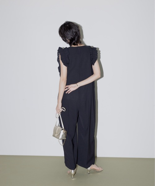 フリルショルダー Uネックオールインワン Eimee Law│Eimee Law