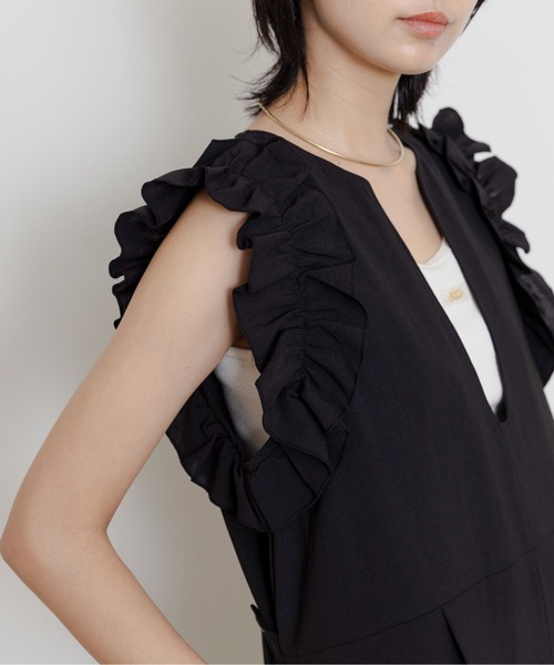 Eimee Law オールインワン 84243M フリルショルダー Uネック エイミー ロウ Eimee Law Eimee Law オールインワン 84243M