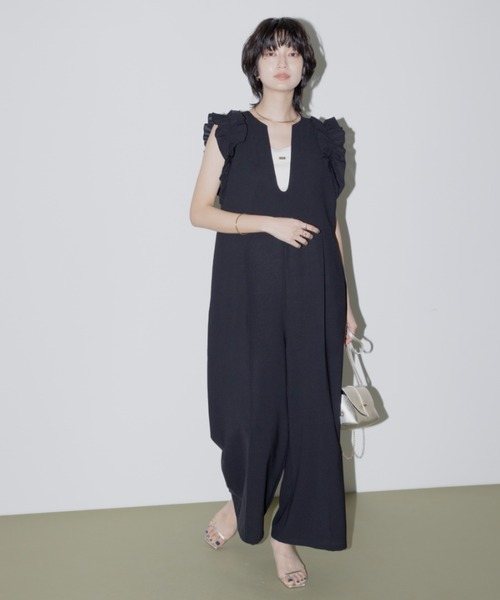 フリルショルダー Uネックオールインワン Eimee Law│Eimee Law