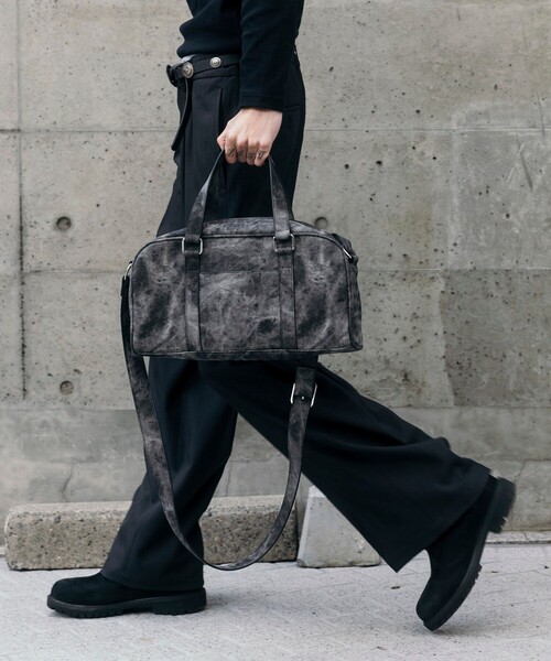 セール】LEATHERETTE Boston Bag/レザレット ボストンショルダー