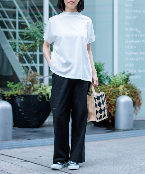 D.M.G.（ドミンゴ）の「[D.M.G. / ディーエムジー]  BD天竺 ラグランTシャツ（Tシャツ/カットソー・レディース・ブラック/ブルー/オレンジ/グリーン/レッド/ライトグレー/ホワイト・FREE）」の15枚目の写真