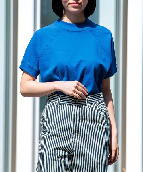 レディース　DOMINGO ドミンゴ　天竺ラグランTシャツ　クルーネック　Ｔシャツ　カットソー　オーバーサイズ　モックネック　19-0116N D.M.G. / ディーエムジー] 天竺 ラグランTシャツ | Domingo