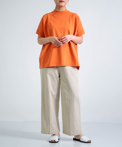 D.M.G.（ドミンゴ）の「[D.M.G. / ディーエムジー]  BD天竺 ラグランTシャツ（Tシャツ/カットソー・レディース・ブラック/ブルー/オレンジ/グリーン/レッド/ライトグレー/ホワイト・FREE）」の12枚目の写真