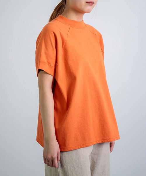 D.M.G.（ドミンゴ）の「[D.M.G. / ディーエムジー]  BD天竺 ラグランTシャツ（Tシャツ/カットソー・レディース・ブラック/ブルー/オレンジ/グリーン/レッド/ライトグレー/ホワイト・FREE）」の11枚目の写真