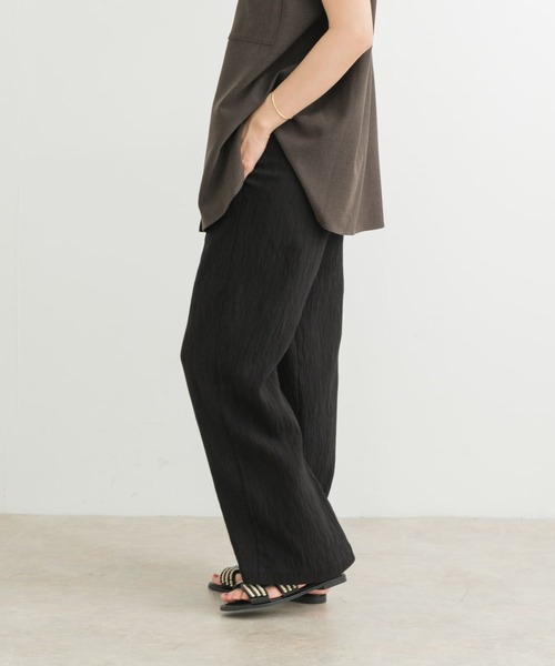 URBAN RESEARCH DOORS（アーバンリサーチドアーズ）の「楊柳イージーパンツ（その他パンツ・レディース・ライトベージュ/ブラック・MEDIUM）」の5枚目の写真