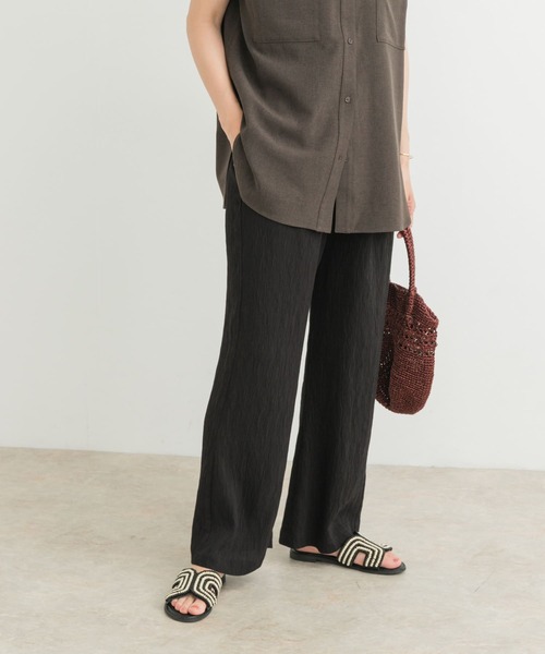 URBAN RESEARCH DOORS（アーバンリサーチドアーズ）の「楊柳イージーパンツ（その他パンツ・レディース・ライトベージュ/ブラック・MEDIUM）」の8枚目の写真