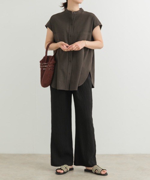 URBAN RESEARCH DOORS（アーバンリサーチドアーズ）の「楊柳イージーパンツ（その他パンツ・レディース・ライトベージュ/ブラック・MEDIUM）」の9枚目の写真