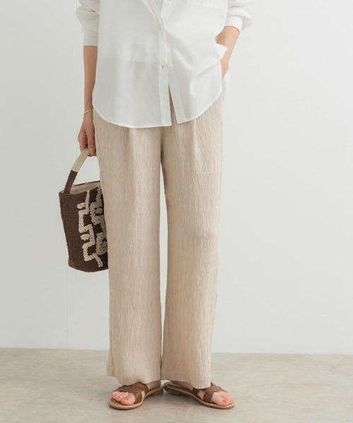 URBAN RESEARCH DOORS（アーバンリサーチドアーズ）の「楊柳イージーパンツ（その他パンツ・レディース・ライトベージュ/ブラック・MEDIUM）」の14枚目の写真