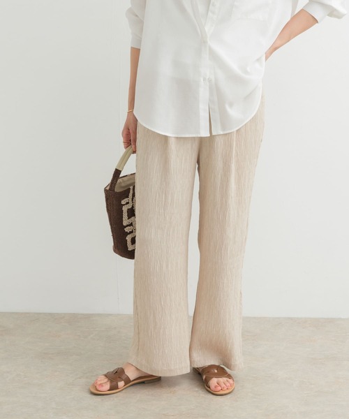 URBAN RESEARCH DOORS（アーバンリサーチドアーズ）の「楊柳イージーパンツ（その他パンツ・レディース・ライトベージュ/ブラック・MEDIUM）」の15枚目の写真