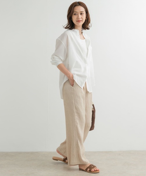 URBAN RESEARCH DOORS（アーバンリサーチドアーズ）の「楊柳イージーパンツ（その他パンツ・レディース・ライトベージュ/ブラック・MEDIUM）」の20枚目の写真