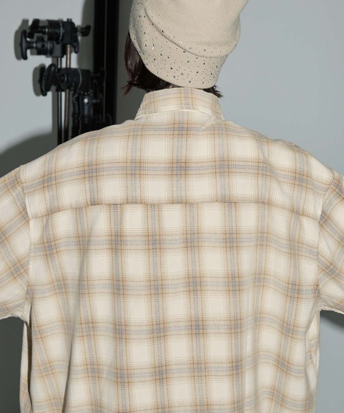ヴィンテージ加工 ブリーチチェック半袖シャツ（シャツ/ブラウス