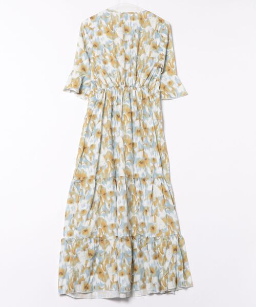 i-dare（アイディア）の「【i-dare】花柄 半袖 ティアード ワンピース（ワンピース・レディース・ホワイト・X-LARGE/MEDIUM/LARGE）」の2枚目の写真