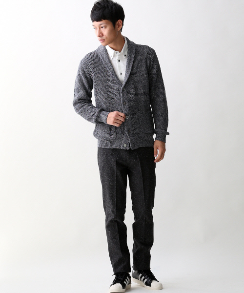 ABAHOUSE（アバハウス）の「ワッフルショールカラーニット