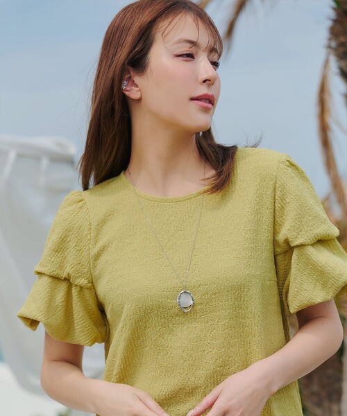 Tiaclasse(ティアクラッセ)の「変形バルーンスリーブカットソーチュニック(Tシャツ/カットソー・レディース・ブラック/ライム/ピンク・XL/XXL)」の12枚目の写真