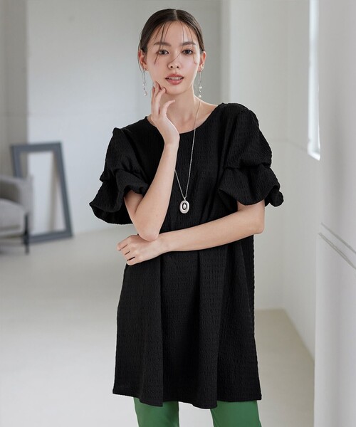Tiaclasse(ティアクラッセ)の「変形バルーンスリーブカットソーチュニック(Tシャツ/カットソー・レディース・ブラック/ライム/ピンク・XL/XXL)」の20枚目の写真