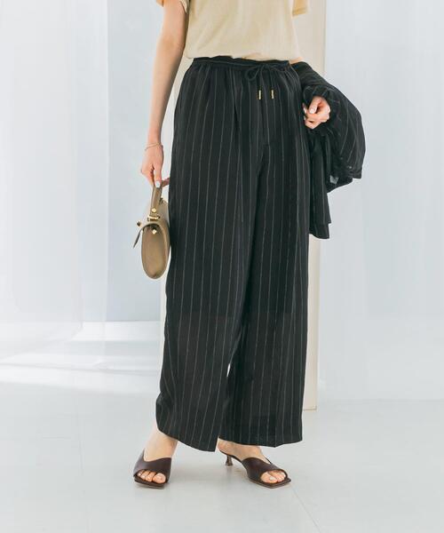 URBAN RESEARCH ROSSO WOMEN（アーバンリサーチ　ロッソ）の「シアーパンツ（その他パンツ・レディース・ブラック系その他/ベージュ・FREE）」の2枚目の写真