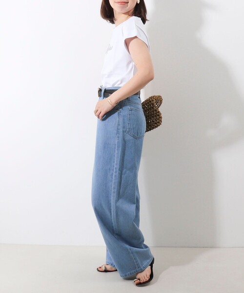 MICO COULIER(ミコクリエ)の「《接触冷感》《吸水速乾》DRY COTTON ラメプリントノースリーブTシャツ(Tシャツ/カットソー・レディース・ブラック/ベージュ/ホワイト系その他/オフホワイト・38)」の6枚目の写真