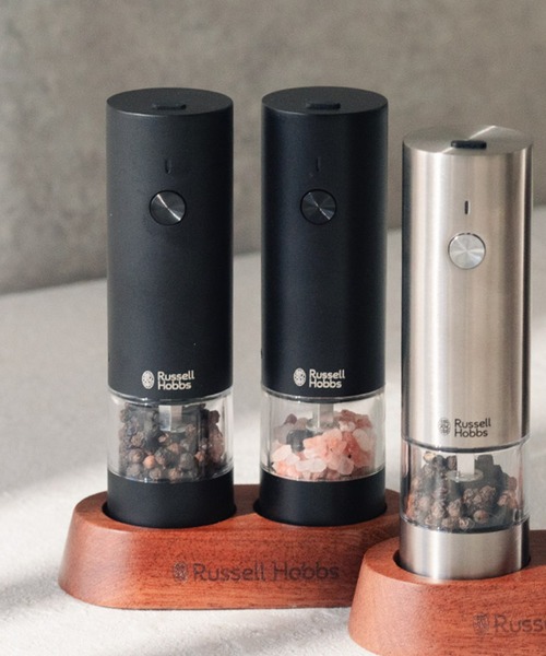 Russell Hobbs 電動ミル ソルト&ペッパー2個セット RUSSELL HOBBS 特典付き Russell Hobbs 充電式 電動ミル 2本