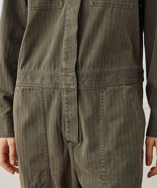 ストレッチヘリンボーン ジャンプスーツ WHBS6963（つなぎ