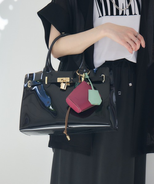 Paradise Picnic（パラダイスピクニック）の「story　チャーム付クリアBAG（ハンドバッグ・レディース・グレー/ブラック・FREE）」の5枚目の写真