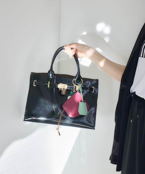 Paradise Picnic（パラダイスピクニック）の「story　チャーム付クリアBAG（ハンドバッグ・レディース・グレー/ブラック・FREE）」の6枚目の写真