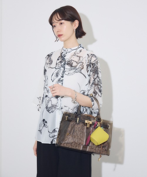 Paradise Picnic（パラダイスピクニック）の「story　チャーム付クリアBAG（ハンドバッグ・レディース・グレー/ブラック・FREE）」の8枚目の写真