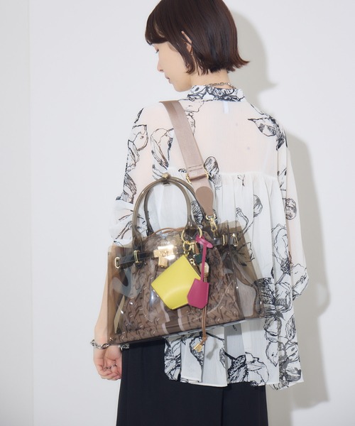 Paradise Picnic（パラダイスピクニック）の「story　チャーム付クリアBAG（ハンドバッグ・レディース・グレー/ブラック・FREE）」の11枚目の写真