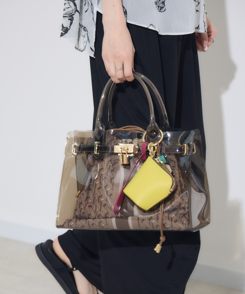 Paradise Picnic（パラダイスピクニック）の「story　チャーム付クリアBAG（ハンドバッグ・レディース・グレー/ブラック・FREE）」の13枚目の写真