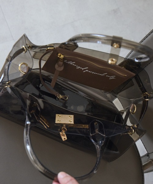 Paradise Picnic（パラダイスピクニック）の「story　チャーム付クリアBAG（ハンドバッグ・レディース・グレー/ブラック・FREE）」の21枚目の写真