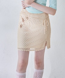 etre loin | Rose crochet mini skirt(スカート)