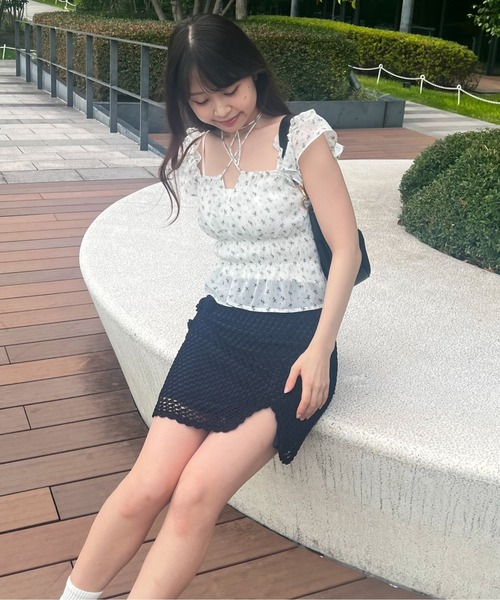 セール】Rose crochet mini skirt（スカート）｜etre loin