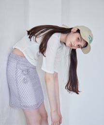 etre loin | Rose crochet mini skirt(スカート)