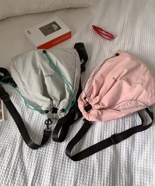 Port(ポート)の「【 Port / ポート 】 ワンポイント ロゴ ドロスト ナイロン バックパック / ナップサック #_(バックパック/リュック・レディース・ライトグレー/ピンク・FREE)」の16枚目の写真