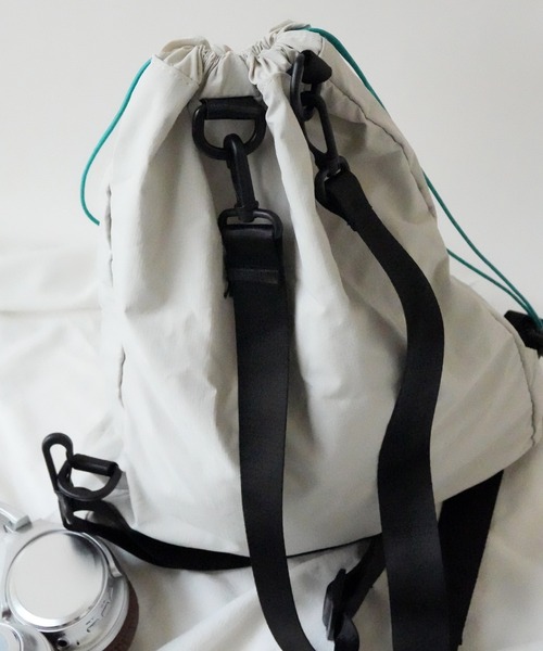 Port(ポート)の「【 Port / ポート 】 ワンポイント ロゴ ドロスト ナイロン バックパック / ナップサック #_(バックパック/リュック・レディース・ライトグレー/ピンク・FREE)」の8枚目の写真