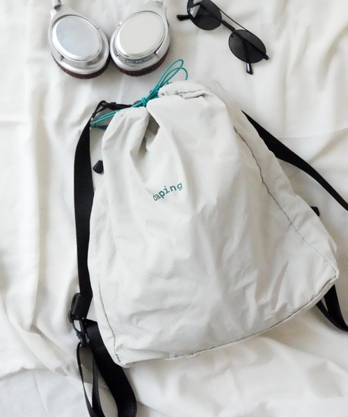 Port(ポート)の「【 Port / ポート 】 ワンポイント ロゴ ドロスト ナイロン バックパック / ナップサック #_(バックパック/リュック・レディース・ライトグレー/ピンク・FREE)」の5枚目の写真