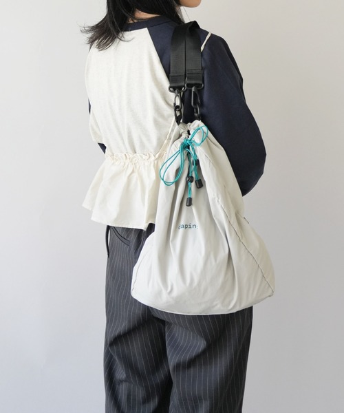 Port(ポート)の「【 Port / ポート 】 ワンポイント ロゴ ドロスト ナイロン バックパック / ナップサック #_(バックパック/リュック・レディース・ライトグレー/ピンク・FREE)」の17枚目の写真