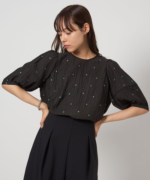 新品＜EMMEL REFINES＞EM ハートシシュウ 5SL ブラウス UNITED ARROWS green label relaxing｜<EMMEL REFINES>EM ハート