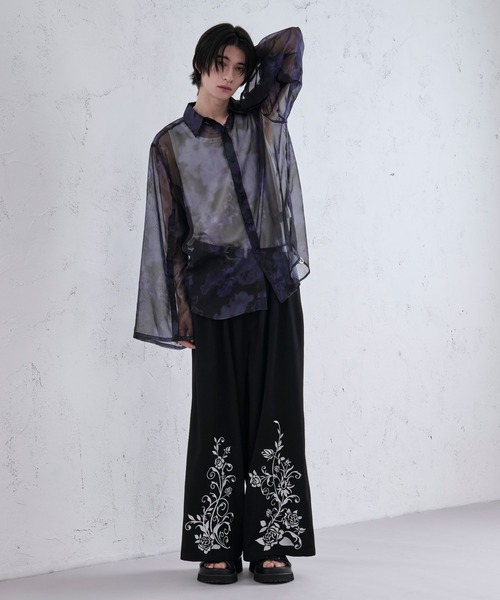 Ellno Loset（エルノロゼット）の「フラワー刺繍ワイドパンツ（その他パンツ・メンズ・ライトグレー/ブラック・LARGE/X-SMALL/SMALL/MEDIUM）」の16枚目の写真