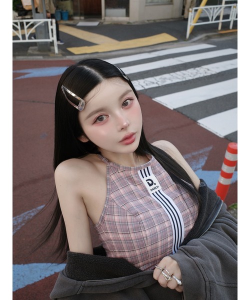 Darich(ダーリッチ)の「リメイクライクチェックアメスリトップス(その他トップス・レディース・ベージュ/ピンク/レッド・FREE)」の7枚目の写真