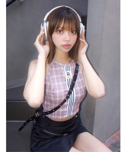 リメイクライクチェックアメスリトップス（その他トップス